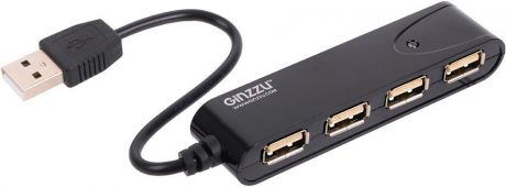 Концентратор USB 2.0 Ginzzu GR-424UB (4 порта)