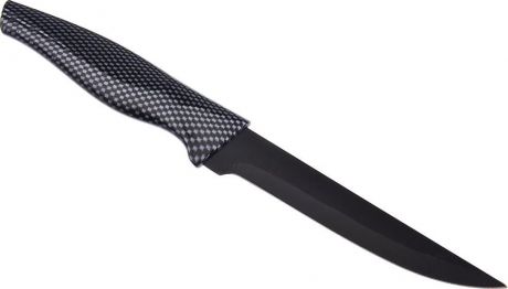 Нож универсальный Satoshi "Карбон", с антиналипающим покрытием, 803072, черный, длина лезвия 15 см