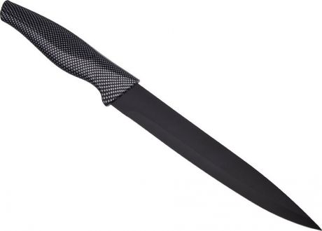 Нож универсальный Satoshi "Карбон", с антиналипающим покрытием, 803073, черный, длина лезвия 20 см