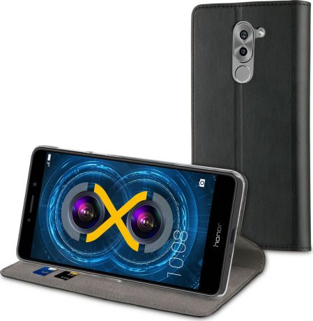 Чехол для сотового телефона Muvit Folio Stand Case для Huawei Honor 6x, MUFLS0096, черный