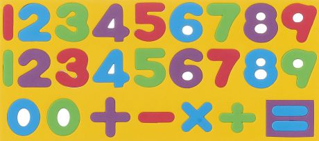 Обучающая игра Kribly Boo "Набор цифр и знаков", 47076, желтый