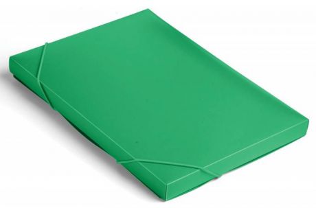 Папка - короб Бюрократ -BA25/05GRN, цвет: зеленый. на резинке. 816202