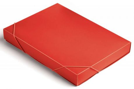 Папка-короб на резинке Бюрократ Tropic -BA40/07RED, цвет: красный, формат A4