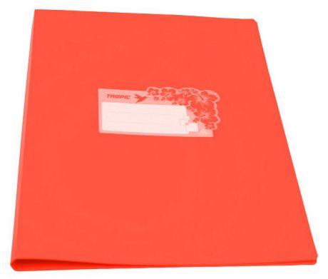 Папка Бюрократ Tropic -TR07COR,металлический зажим, цвет:оранжевый, A4, пластик 0.7мм
