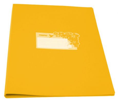 Папка Бюрократ Tropic TR07CYEL, A4, с металлическим зажимом, цвет: желтый