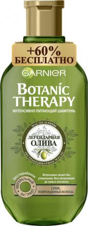 Шампунь Garnier Botanic Therapy Легендарная олива, для сухих и поврежденных волос, 250 мл + 60% подарок