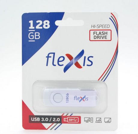 USB флеш-накопитель Flexis RW-101 128GB, FUB30128RW-101, белый