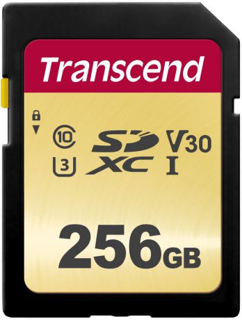 Transcend SDXC 500S UHS-I Class U3 256 GB карта памяти