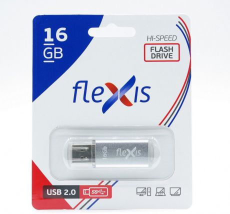 USB флеш-накопитель Flexis RB-108 16GB, FUB20016RB-108, серебристый
