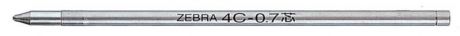 Стержень Zebra 4C (BR-8A-4C-BL) для шариковых ручек, цвет: синий