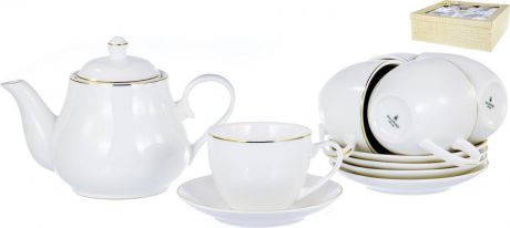 Набор чайный Balsford "Грация", 101-01022, белый, золотой, 13 предметов