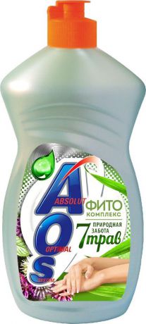 Средство для мытья посуды AOS "Фитокомплекс 7 трав", 1122-3, 450 мл