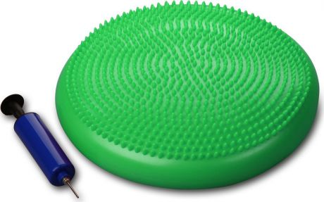 Диск массажный балансировочный Indigo "Равновесие", 00027664, с насосом, зеленый, диаметр 33 см