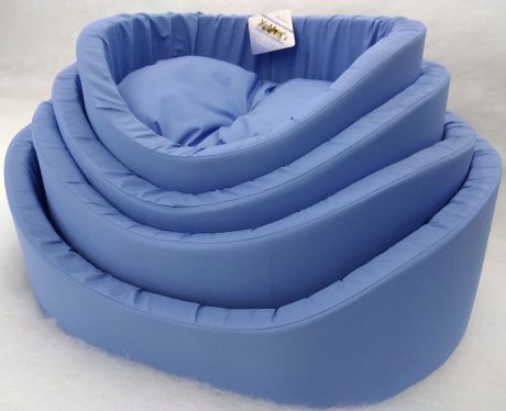 Лежак для животных Бобровый дворик №4, 82865, синий, 64 х 49 х 20 см