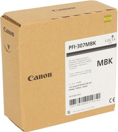Картридж Canon PFI-303 MBK для плоттера iPF815/825. Матовый черный. 330 мл.