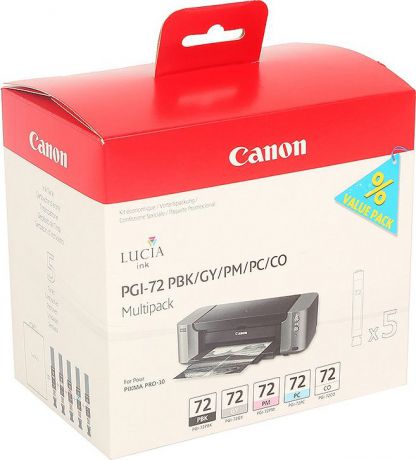 Фотокартридж Canon PGI-72PBK/GY/PM/PC/CO Multi Pack для PRO-10. Черный. 510 фотографий.