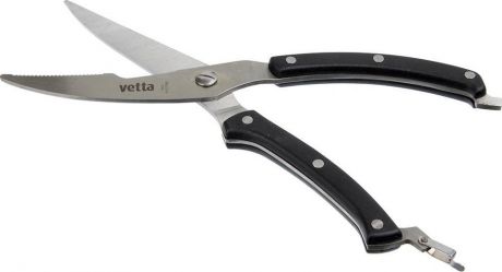 Ножницы кухонные Vetta, 884337, черный, длина 25.4 см