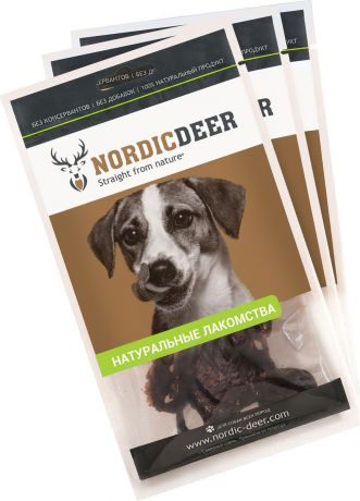 Лакомство для собак Nordic Deer "Сердце баранина", 3 шт по 40 г