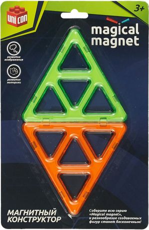 Конструктор магнитный Unicon Magical Magnet, 2905364, салатовый, синий