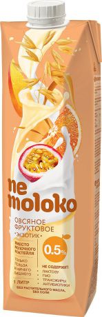 Растительное молоко Nemoloko "Экзотик" овсяное фруктовое, 0,5%, 1 л