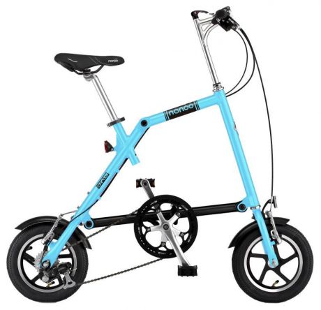 Велосипед складной "Nanoo-127", 7 скоростей, цвет: синий
