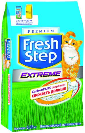 Наполнитель для кошачьего туалета Fresh Step Extreme, впитывающий, 12 л