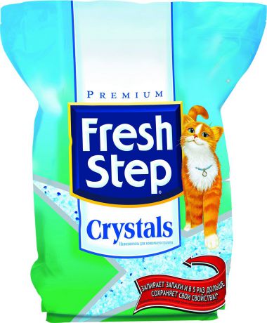 Наполнитель для кошачьего туалета Fresh Step "Crystals", силикагелевый, 3,62 кг