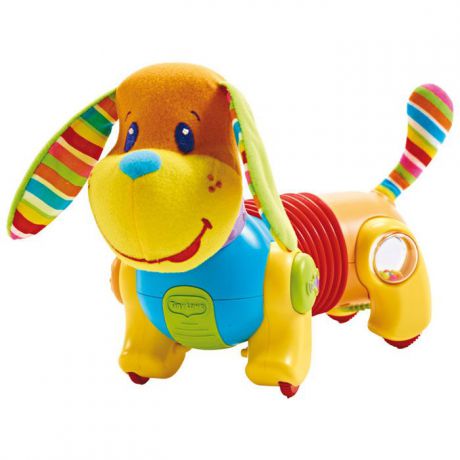Развивающая игрушка Tiny Love "Догони меня: Собачка Фрэд", цвет: желтый, оранжевый, голубой, красный