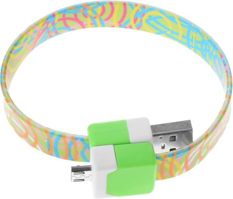 Кабель USB-micro USB 2.0, 25cм DVTech CB135 multicolor