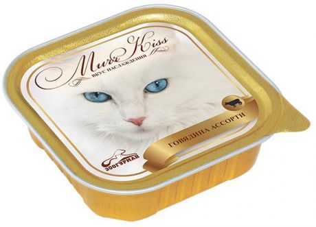Консервы для кошек Зоогурман "Murr Kiss", с говядиной ассорти, 100 г