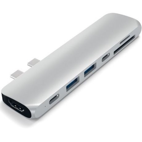 USB-концентратор SATECHI Aluminum Type-C Pro Hub Adapter для MacBook Pro,USB-C,ST-CMBPS, серебристый