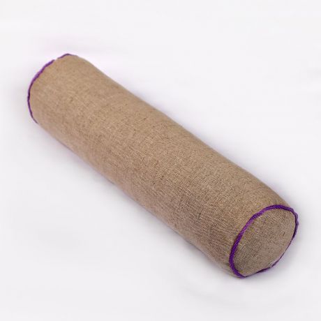 Подушка-валик Bio-Textiles, со съемной наволочкой, лузга гречихи, FL580, бежевый, 40 х 10 х 10 см