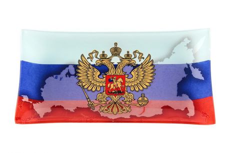 Декоративная тарелка Elan Gallery Россия, белый, синий, красный