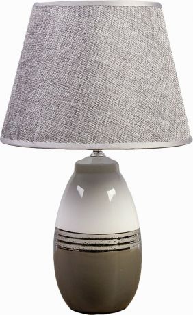 Настольный светильник Risalux Акрата, с абажуром, E14, 3742808, серый, 25 х 25 х 40 см
