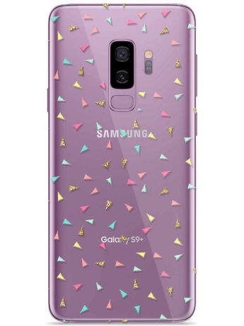 Чехол для сотового телефона UVOO Art Design "Конфетти" для Samsung Galaxy S9, прозрачный, разноцветный