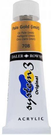 Daler Rowney Краска акриловая System 3 цвет пастельное золото (имитация) 59 мл