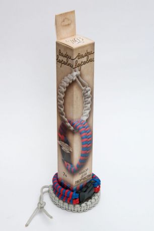 Набор для вязания Моя выдумка "Вяжи веревки" Змейка красно синяя