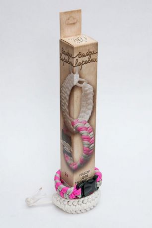 Набор для вязания Моя выдумка "Вяжи веревки" Косичка пепельно розовая