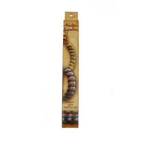 Набор для вязания Моя выдумка "Вяжи веревки" Змейка "Черная кобра с лентой