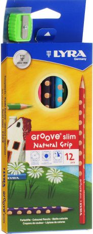 Lyra Набор цветных карандашей Groove Slim с точилкой 12 шт