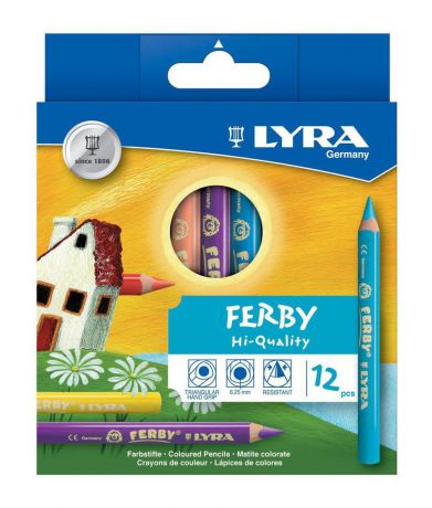 Цветные карандаши Lyra "Ferby", 12 цветов