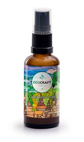 Сыворотка для волос ECOCRAFT Cosmetics (серум) для блеска и гладкости волос "Captivating oudh" Пленительный уд (несмываемая), 50 мл