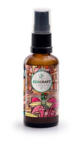 Сыворотка для волос ECOCRAFT Cosmetics (серум) термозащитная и антистатическая "French silk" Французский шелк (несмываемая), 50 мл