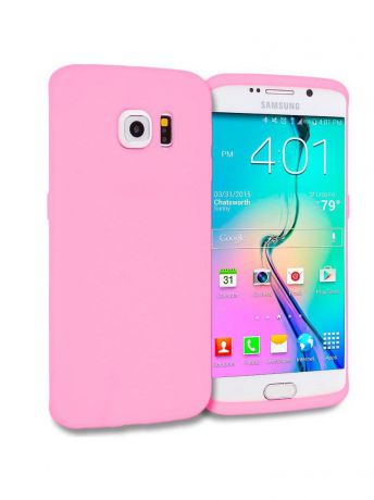 Чехол для сотового телефона With love. Moscow "Mono" для Samsung Galaxy S6, розовый