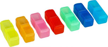 Набор контейнеров для рукоделия Радуга, 2290214, разноцветный, 7 шт