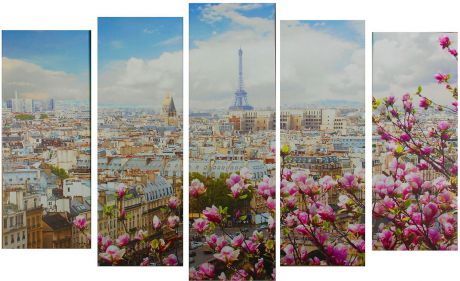 Картина Topposters Весна в Париже, модульная, 1801818, 125 х 80 см