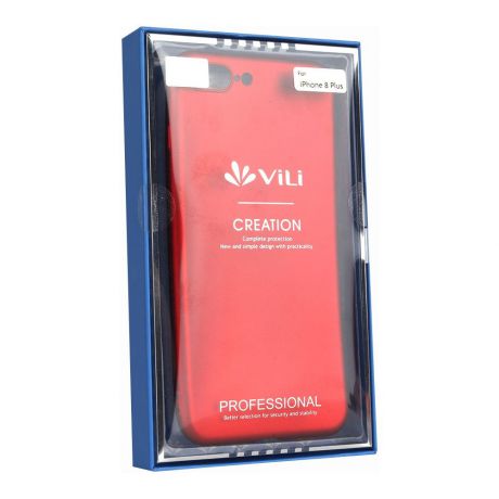 Чехол для сотового телефона Vili Клип-кейс Oil Soft Touch iPhone 8 Plus, красный