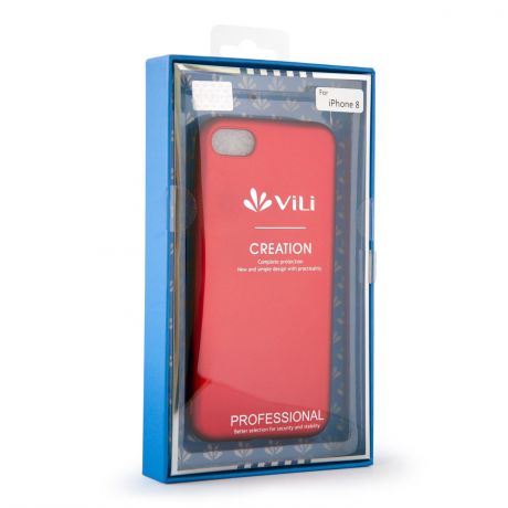 Чехол для сотового телефона Vili Клип-кейс Oil Soft Touch iPhone 8, красный