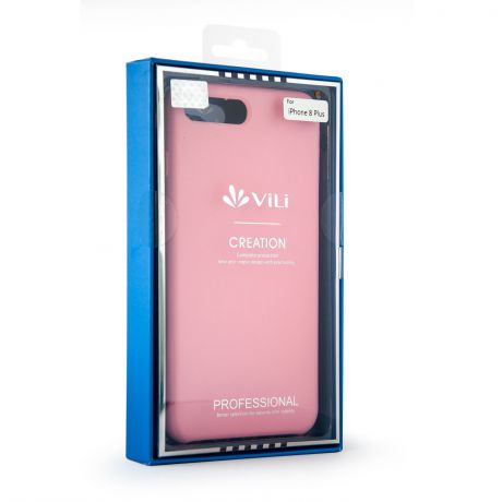 Чехол для сотового телефона Vili Клип-кейс Silicone case iPhone 8 Plus, розовый