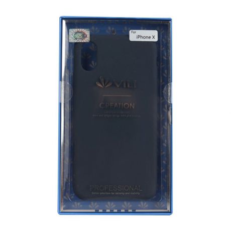 Чехол для сотового телефона Vili Клип-кейс Silicone case iPhone X, синий